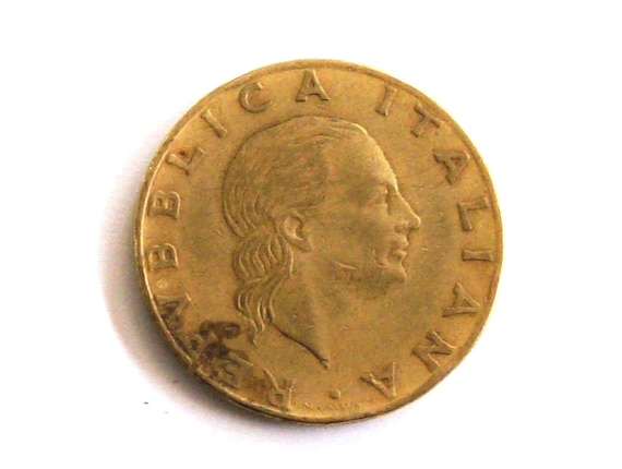 ヴィンテージ イタリア 1980 リラ。200 リラ硬貨。イタリア共和国