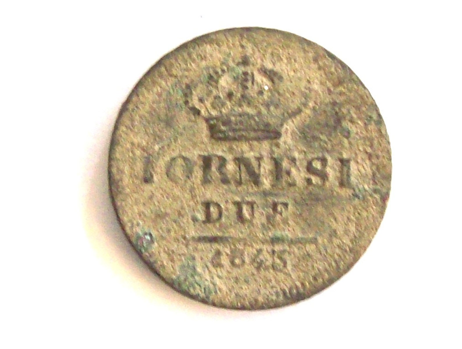 2 de pièce de monnaie en cuivre ancien TORNESI 1843. . Etsy