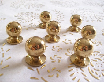 Italy Brass knobs in high quality. brass polished drawer pull. turned brass. glossy brass knob.Diam. mm.20, base mm. 20, art. 645