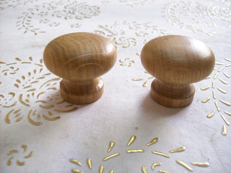 Italy Wood Knobs in High Quality. Light Oak Wood. Natural Wood Etsy