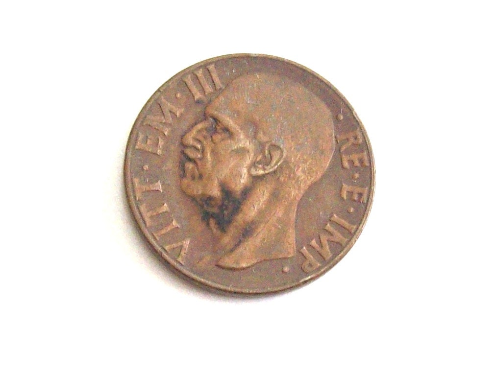 青銅　イタリア Vintage Italy 1939 Cents 10 Copper Coin.kingdom of Italy -vittorio