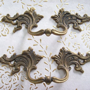 Vintage Italy ancient handle antique brass furniture in high quality.bronze leaf.shaded bronze.antique brass.length:mm.152(6&quot;).brass art411