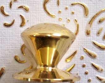 Italy Brass knobs in high quality. brass polished gold. turned brass.Pommel round gold. Diameter mm. 25. Price for 1 knob.art.75