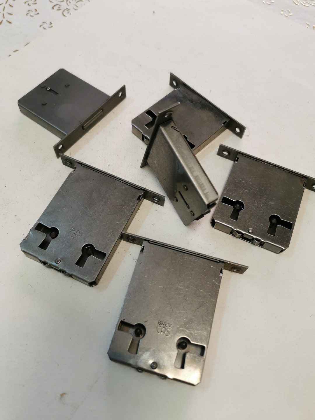 Chiusure Antiche In Ferro Bronzo - Per Mobili, Casse, Tende, Stile Vintage - Foto 6