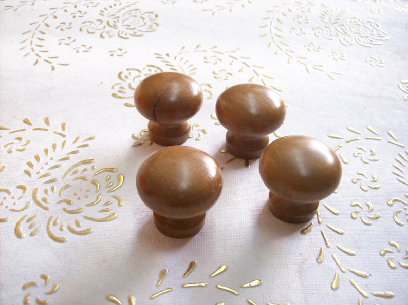 Italy Wood Knobs in High Quality. Light Walnut Wood. Natural Etsy