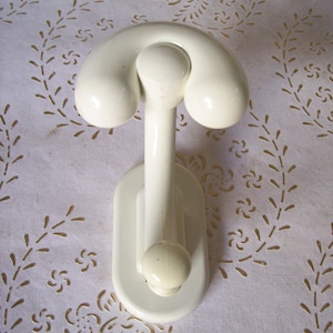 Vintage Italy High quality wall hooks. Coat hooks. hangers, hooks. White hooks. Italian designer. White plastic hooks.