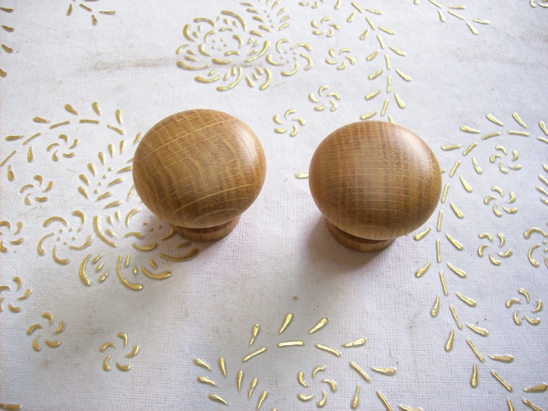 Italy Wood Knobs in High Quality. Light Oak Wood. Natural Wood Etsy