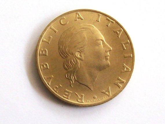 Vintage Italy 1989 Lire 200 Coin Italian Republic