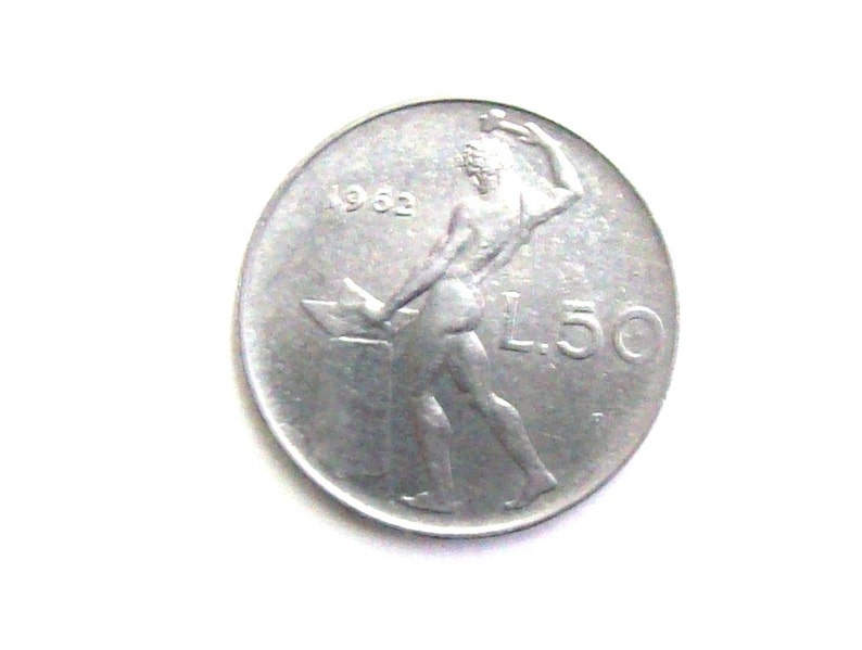 Millesime Italie 1962 Lire 50 Pieces Repubblica Italiana Et Etsy