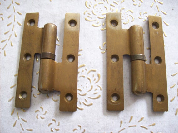 Italy Vintage Hinges Brushed Brass For Interior Doors Of Excellent Quality Mm 100x60 4x2 36 Inch Open Sx New Made In Italy Art 2006