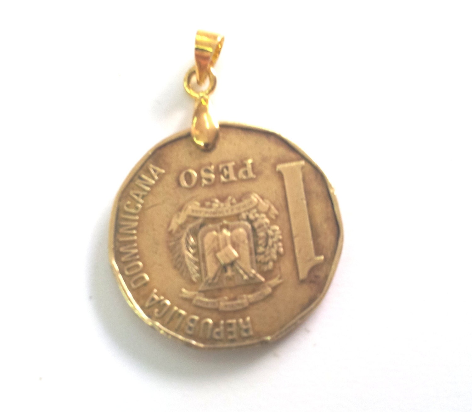 アルゼンチン　1992 ヴィンテージ 1992 アルゼンチン コイン ペンダント。本物の 1992 年 1