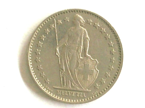 貨幣 スイス  ヴィンテージ スイス 1980 年。1/2 フラン コイン。アート番号 3699