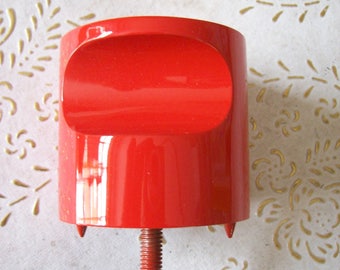 Vintage Italien Türknopf aus poliertem rot Messing von sehr hoher Qualität. Rote Tür Knob.Red zylindrische Tür Knob.Italian Designer.mm.70. Art.1177