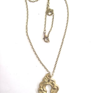 Antique Key Hole Necklace Pendant.brass gold . Door of happiness. Door of love- Nozzle for the lock. Art.8163. Gift, Anniversary, Birthday.