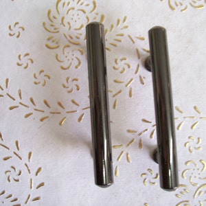Italy Brass handles in high quality.polished handle black nickel.Pulls black nickel length mm.105 Diam. mm. 12 cm hole spacing.6,4.art.582 image 3