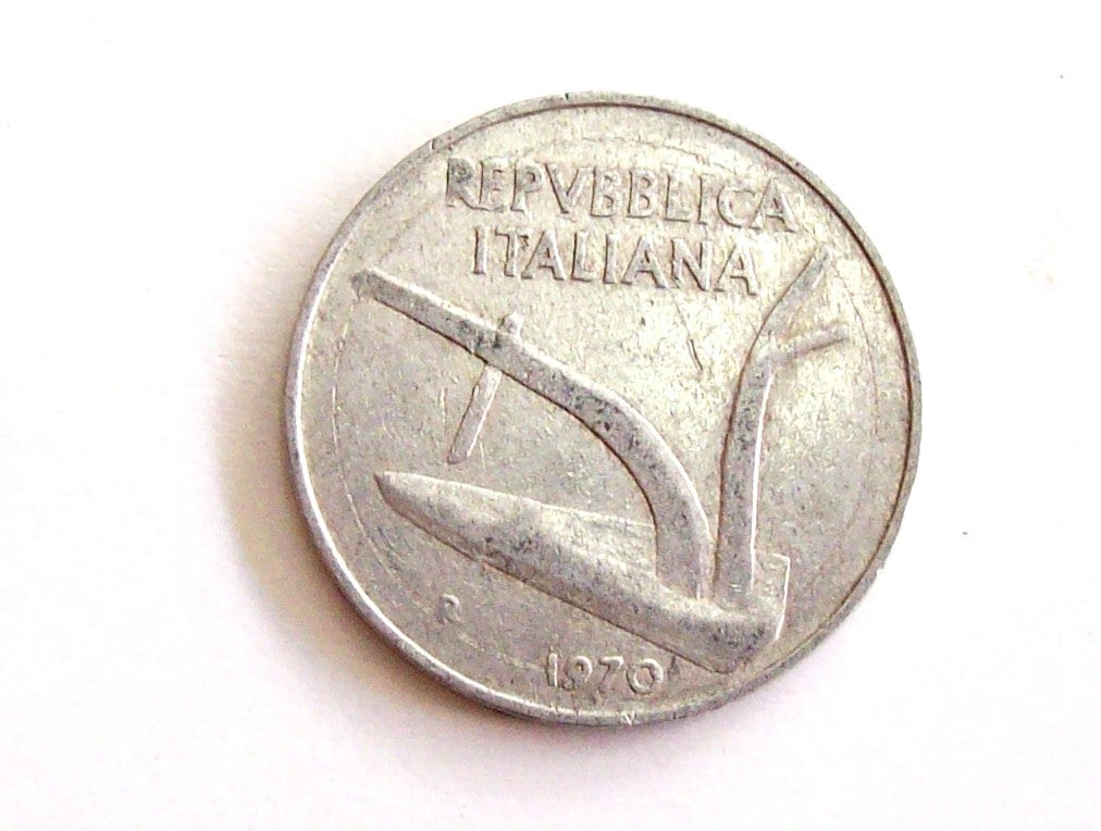 valore 10 lire d'oro 1970