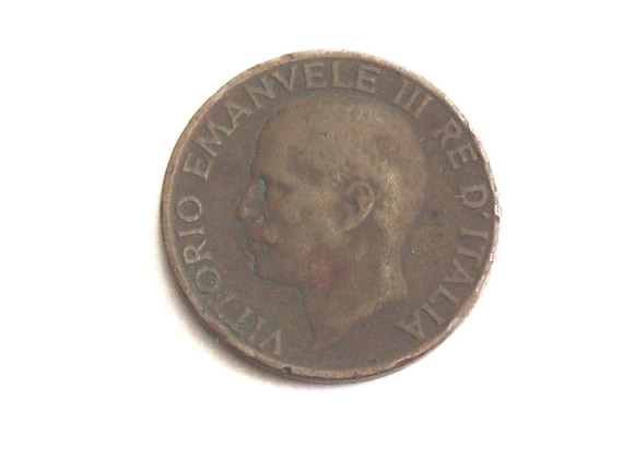 ヴィンテージ イタリア 1923 10 セント 蜂、猿、銅貨。イタリア王国