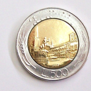 Italian l 500 coin - Etsy 日本