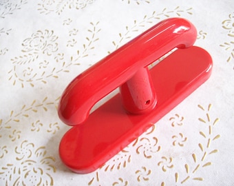 Vintage Italy Red handle for doors and windows of very high quality. Red  handles. Italian Designer.Red plastic handles.