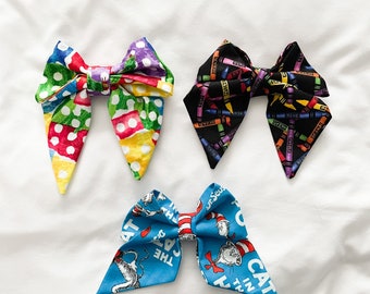 Dr. Seuss, Caterpillar or Crayons themed School Sailor Hairbows