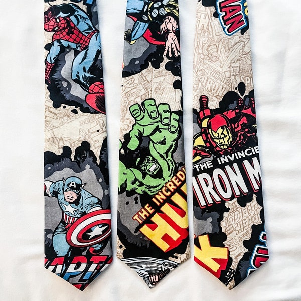 The Incredible Hulk, Captain America or Ironman themed Adjustable Infant/Toddler Neck Tie or Bow-Tie: 0-18 Months, 2T-4T, 5T/6T, 7/8