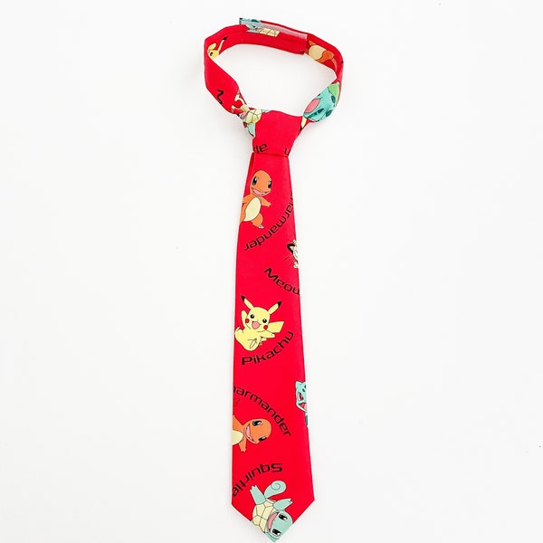 Rote Pokemon verstellbare Krawatte oder Fliege: 0-18 Monate, 2T-4T, 5T/6T, 7/8
