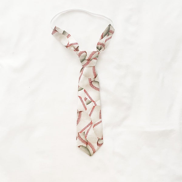 Baseball Themed Adjustable Infant/Toddler/Boys Neck Tie or Bow-Tie: 0-18 Months, 2T-4T, 5T/6T, 7/8