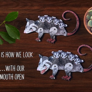Artikulierte druckbare Papier-Opossums, digitaler Download, Papierpuppen, sofortiger DIY-Download, druckbare jpg / ZIP-Dateien