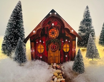Printable Paper Christmas House, Holiday Village (Digital Download)