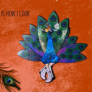 Articulated Printable Paper Peacocks , Digital Download, Paper Dolls, Instant DIY Download, Printable jpg and ZIP Files