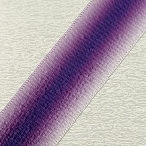 Pu&ograve; includere: Un nastro viola diagonale con un effetto sfumato, che passa da un viola intenso a una tonalit&agrave; lavanda pi&ugrave; chiara. Il nastro ha un bordo cucito ed &egrave; posto su uno sfondo bianco sporco strutturato. Ideale per l'artigianato e l'incarto regali.