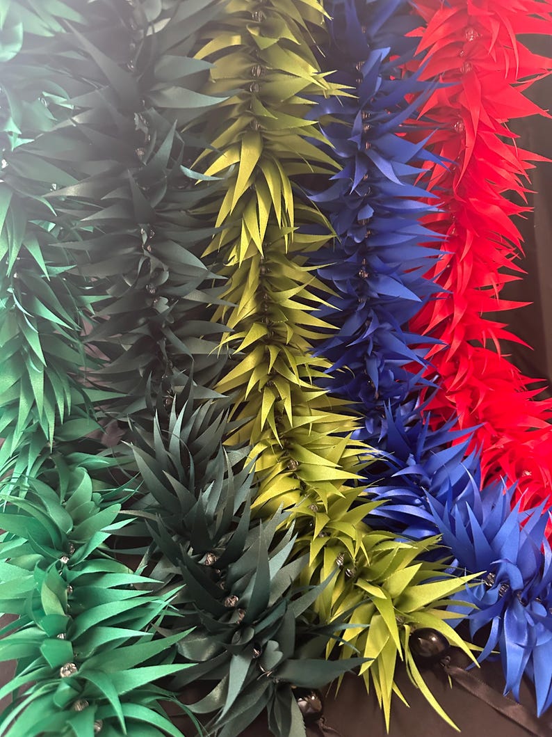Handmade Satin Ribbon Lei - Hawaiian Style, Adjustable - Etsy
