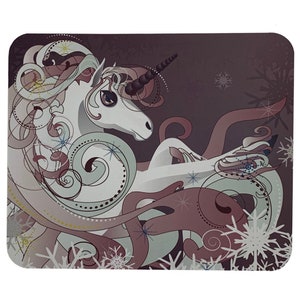 Computer Mouse Pad Mat Desk Accessory Cartoon Unicorn Horse