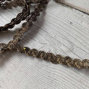 32 Inches Antique Victorian Patina Dark Gold Metallic Trim Repurposed Please Read All Item Details Below (Ref A-7705 Box 9)