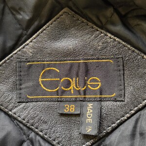 Vintage 80s Black Leather Jacket/ Belted Motorcycle Biker Jacket image 12