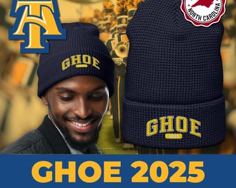 Czapka z dzianiny waflowej NC A&T GHOE 2025 – Aggie Pride Hat – granatowa czapka z dzianiny waflowej na powitanie Aggies z Karoliny Północnej NCAT