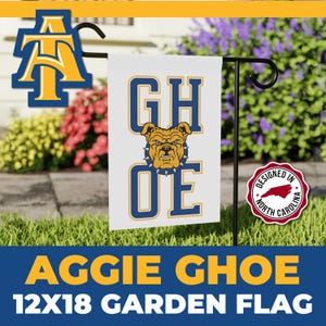 NC A&T州立大学 ***GHOE ホームカミングフラッグ*** Aggie Pride 12x18 バナー | HBCU ガーデンヤードデコレーション - ncat 地球上で最も偉大なホームカミング