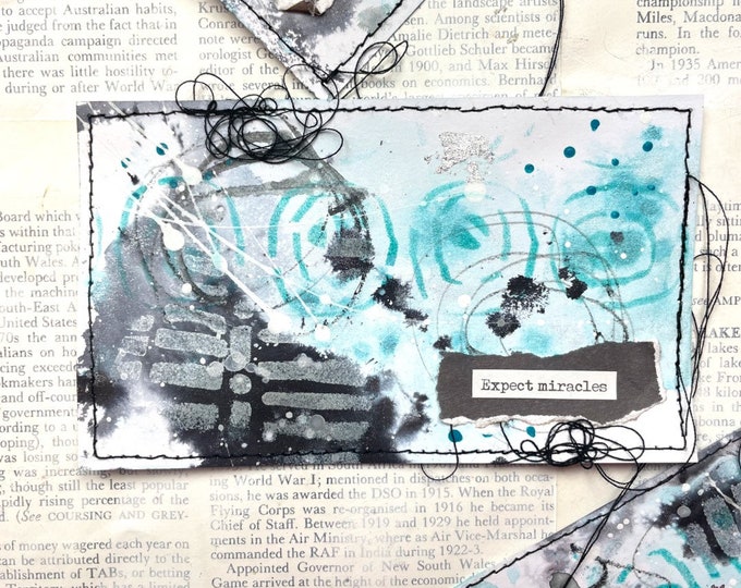 Index Card Mixed Media Handmade Index Card Journal Cards Etsy