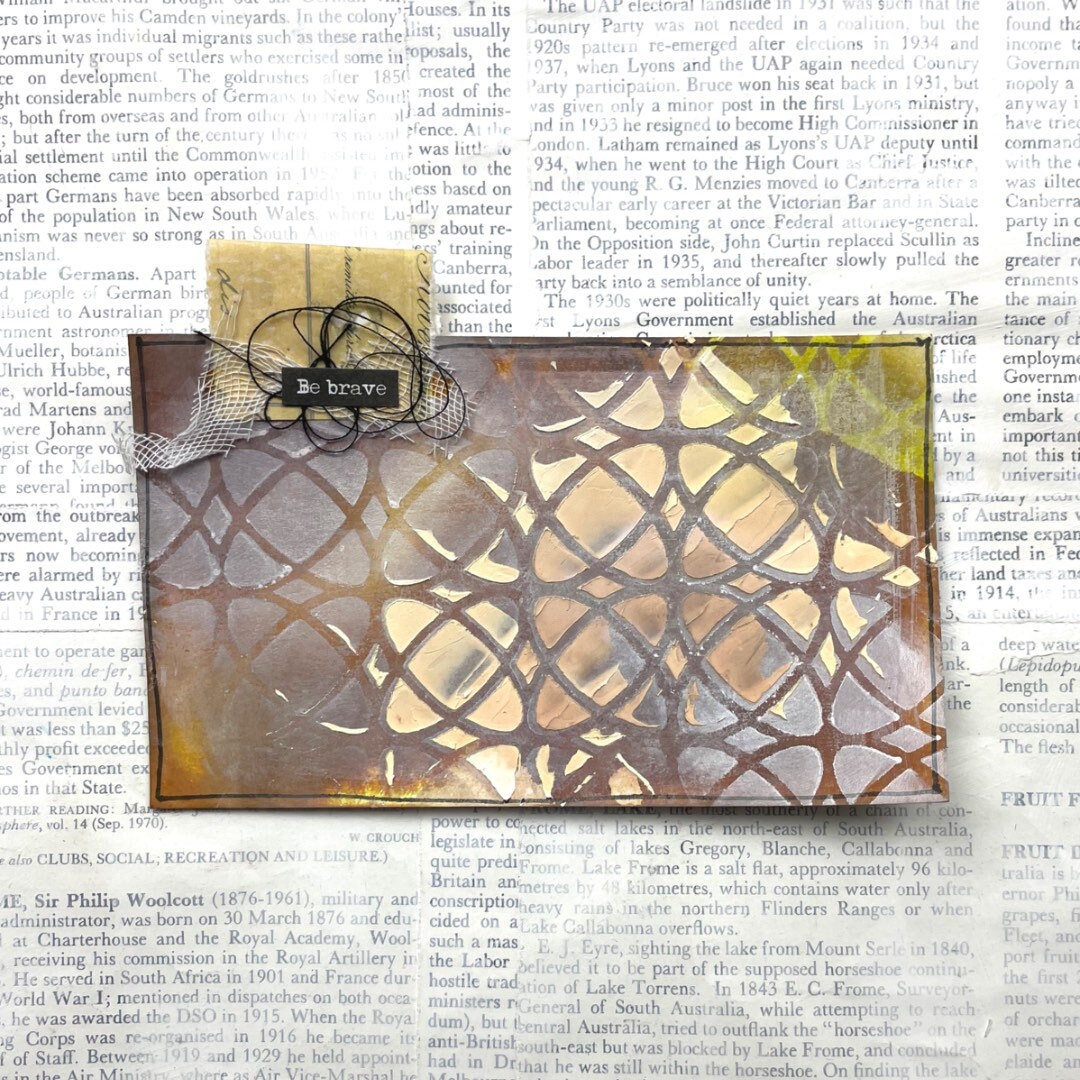 Altered Index Card Mixed Media Handmade Index Card Journal Etsy