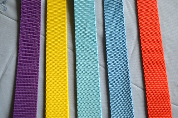 1-inch Nylon Webbing: Standard Weight, Colorful Straps - 5 Yards