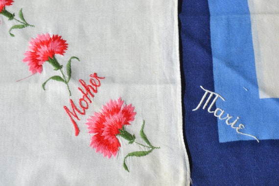 Vintage Mother Handkerchief with Pinks floral or … - image 1