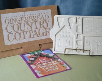 Vintage, Longaberger Pottery Gingerbread House Mold.  Help booklet, Vintage 1995, New in Box