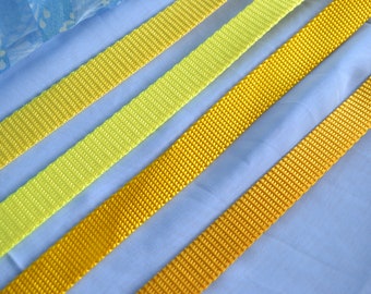 Yellow Nylon Webbing: 3/4 Inch Straps for Pet Collars & Crafts