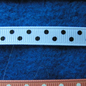 5 Yards Polka Dot Grosgrain Ribbon, Pink With Black Dots, Peach With ...
