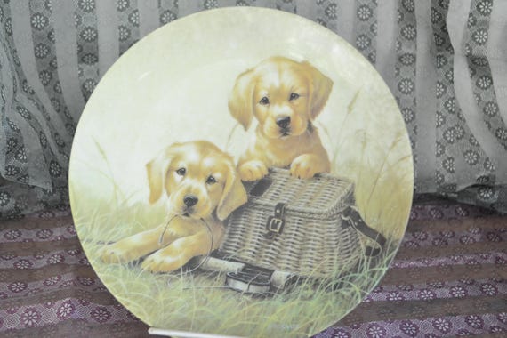 golden retriever collector plates