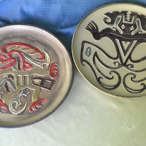 Mid-Century Tribal Ceramic Display Plate: Signed Margaret Cane