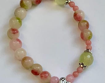 Watermelon Tourmaline Jade Rosary Bracelet: Colorful Beaded Catholic  Rosary Bracelet, Devotional Rosary Bracelet, Catholic Gift Idea