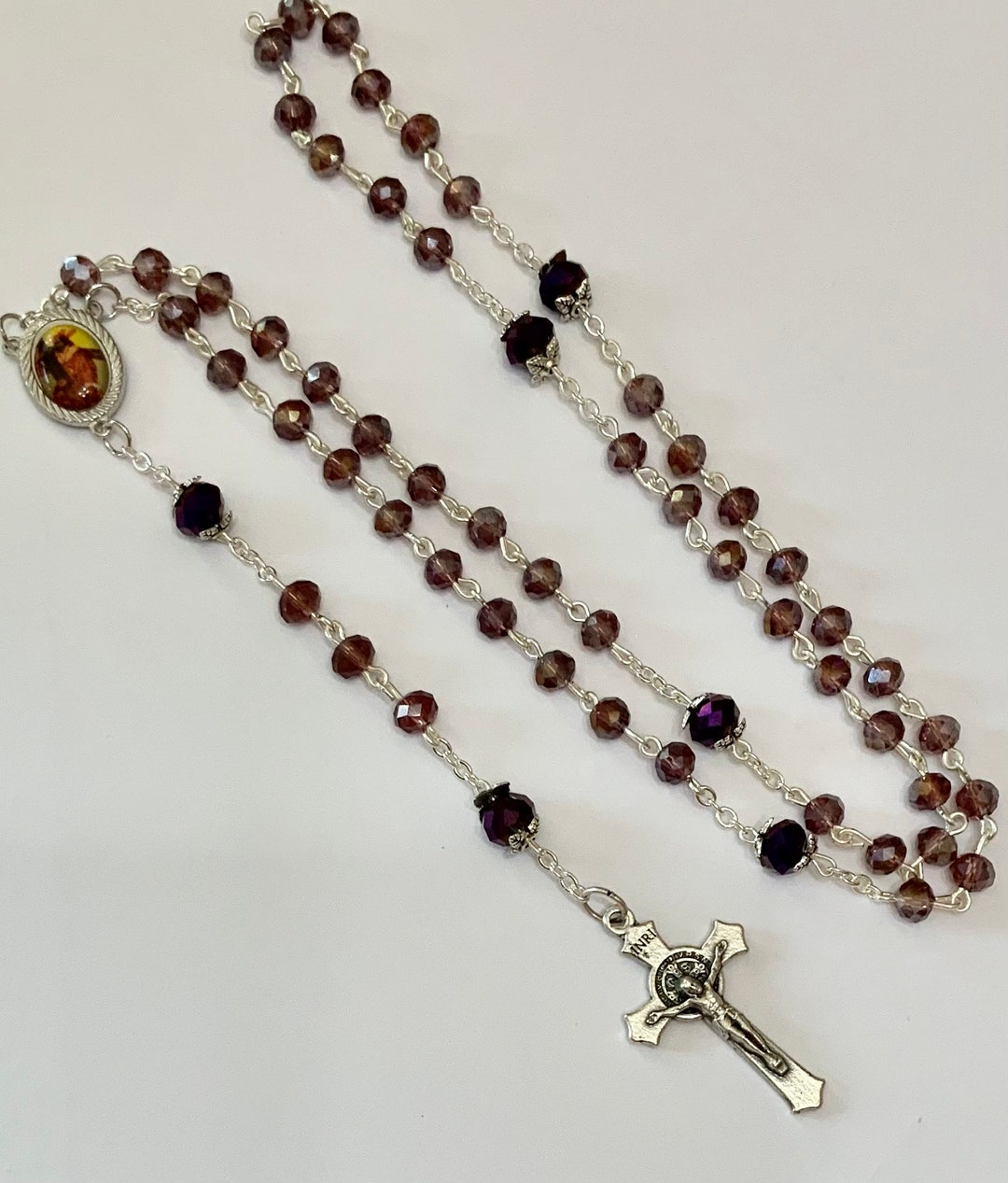 80RCR81 Black Nazarene and Saint Benedict Rosary, Black Nazarene Rosary