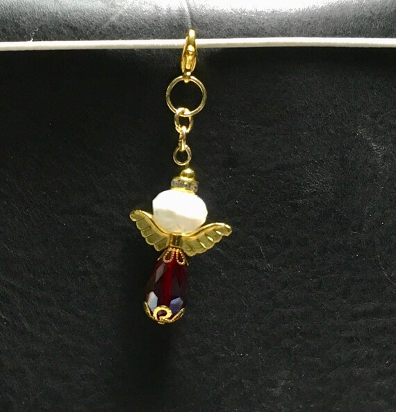 APC004 Golden Green Mosaic Angel Planner Charm