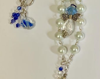 Miraculous Medal Rosary Keychain: Miraculous Medal Rosary Charm Keychain Rosary Bag Charm, Rosary Cellphone Rosary charm Catholic Gift